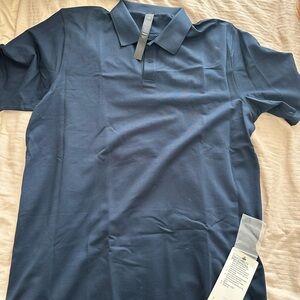 Lululemon Athletica Blue Polo Shirt Classic Style